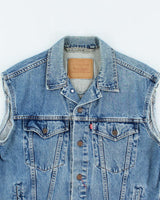Vintage Levi's Light Wash Sleeveless Denim Jacket - L