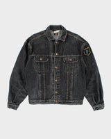 Vintage 90's Wrangler Dark Grey Wash Denim Jacket - M