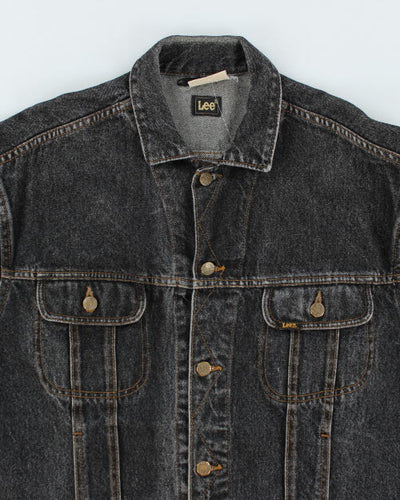 Vintage 90's Wrangler Dark Grey Wash Denim Jacket - M