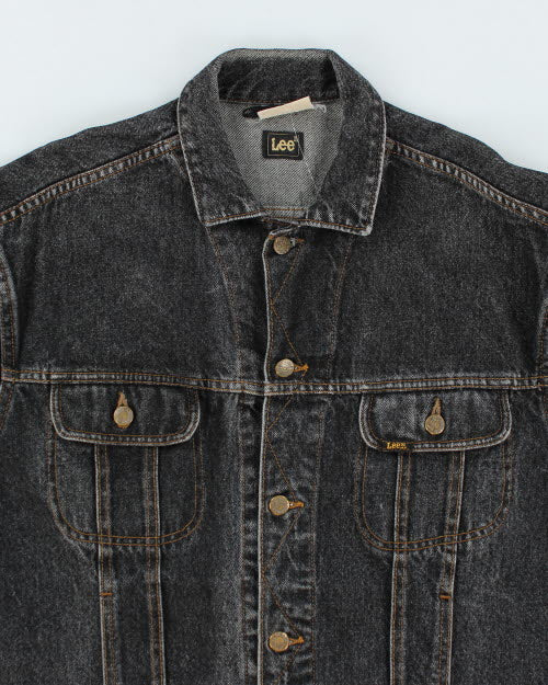 Vintage 90's Wrangler Dark Grey Wash Denim Jacket - M