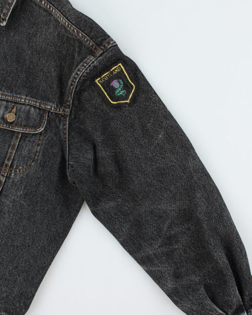 Vintage 90's Wrangler Dark Grey Wash Denim Jacket - M