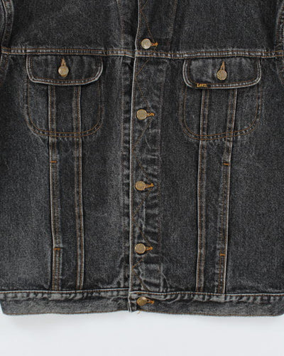 Vintage 90's Wrangler Dark Grey Wash Denim Jacket - M