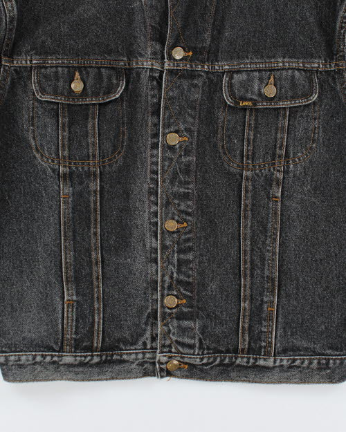 Vintage 90's Wrangler Dark Grey Wash Denim Jacket - M