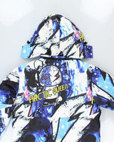 Vintage Arctic Queen All Over Print Hooded Puffer Jacket - XL