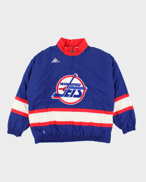 Vintage 90's Apex Winnipeg Jets NHL Puffer Pullover Jacket - L