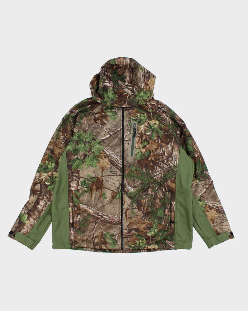 Vintage 2000's Real Tree Camouflage Hooded Rain Jacket - XXL