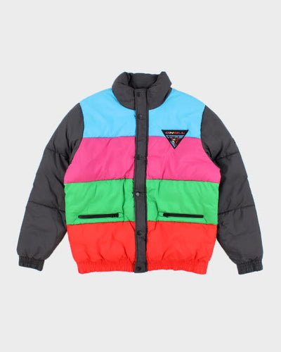 Vintage 90's O'Neil Multi Coloured Puffer Jacket - L