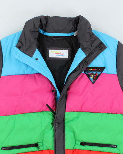 Vintage 90's O'Neil Multi Coloured Puffer Jacket - L
