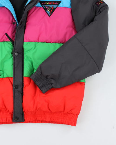 Vintage 90's O'Neil Multi Coloured Puffer Jacket - L