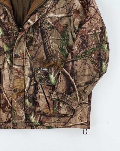 Veste Remington Real Tree Camo Puffer vintage des années Veste Remington Real Tree Camo Puffer vintage des années