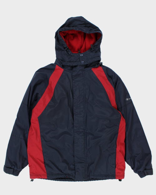 Vintage Champion Lined Hooded Jacket - XL