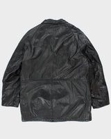 Vintage 80's Sears Heavyweight Striped Leather Jacket - XL