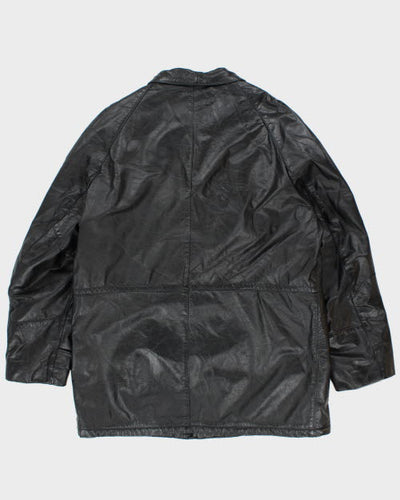 Vintage 80's Sears Heavyweight Striped Leather Jacket - XL