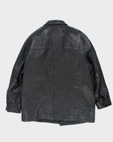 Vintage Men's GAP Heavyweight Button Up Leather Jacket - XL
