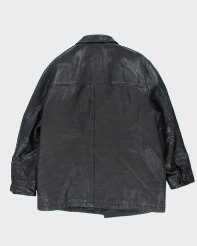 Vintage Men's GAP Heavyweight Button Up Leather Jacket - XL