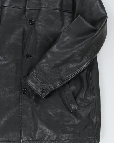 Vintage Men's GAP Heavyweight Button Up Leather Jacket - XL