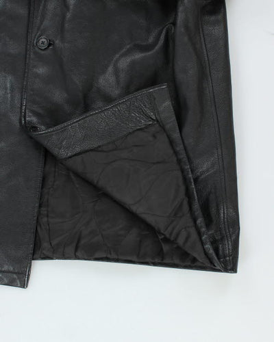 Vintage Men's GAP Heavyweight Button Up Leather Jacket - XL