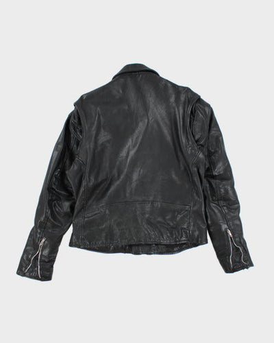 Vintage Men's Heavyweight Leather Biker Jacket - L