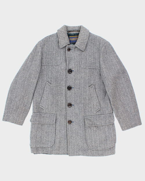 Vintage Pendleton Virgin Wool Button Up Overcoat - M