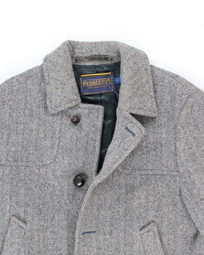 Vintage Pendleton Virgin Wool Button Up Overcoat - M
