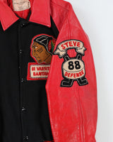 Vintage 80's Heavyweight Embroidered Varsity Jacket - M