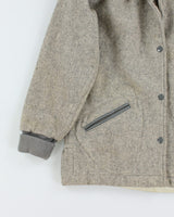 Vintage 80's Heavyweight Embroidered Bowling Varsity Jacket - M
