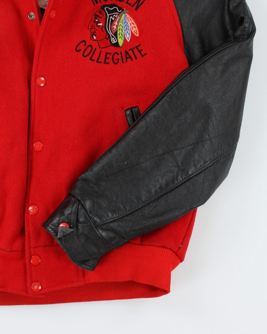 Vintage 80's Heavyweight Morden Collegiate Varsity Jacket - S