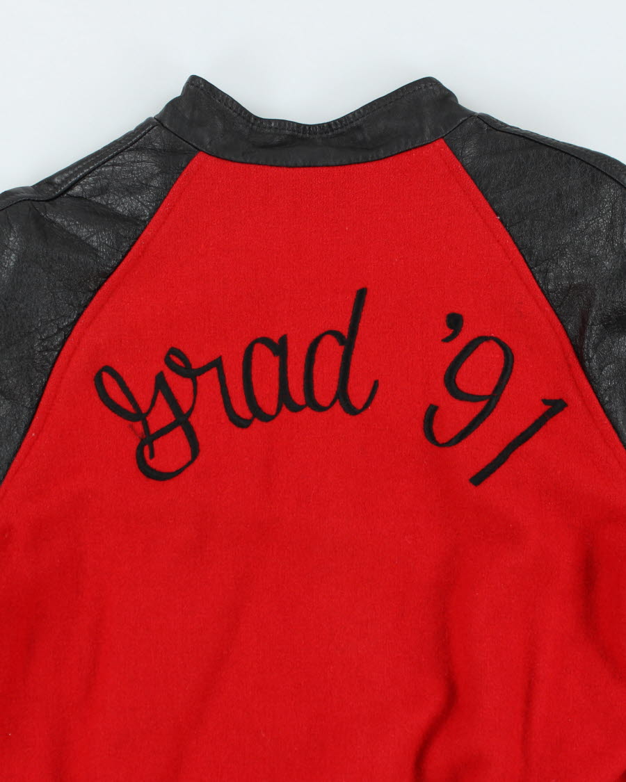 Vintage 80's Heavyweight Morden Collegiate Varsity Jacket - S