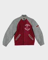 Vintage 80's Heavyweight Somerset Collegiate Embroidered Varsity Jacket - S