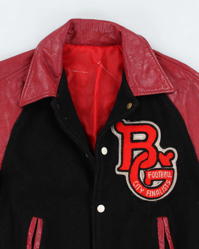 Vintage 80's BC Football Collegiate Embroidered Varsity Jacket - M