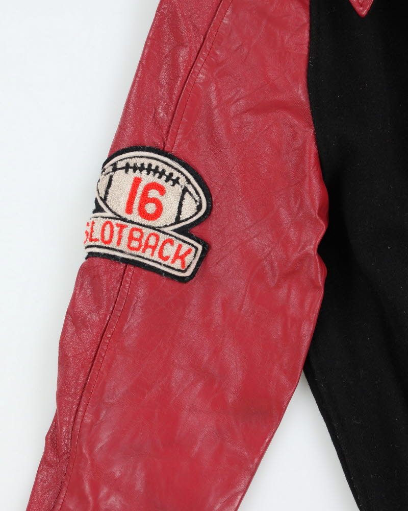Vintage 80's BC Football Collegiate Embroidered Varsity Jacket - M