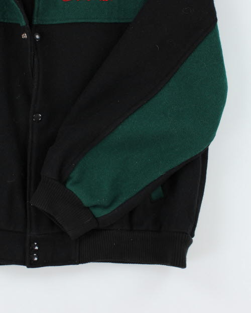 Vintage 90's Coca Cola CalgaryStampedes Embroidered Varsity Jacket - L