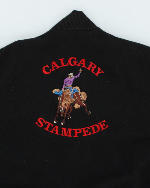 Vintage 90's Coca Cola CalgaryStampedes Embroidered Varsity Jacket - L