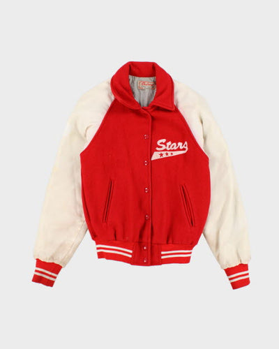 Vintage 70's Stars Embroidered Varsity Jacket - XS