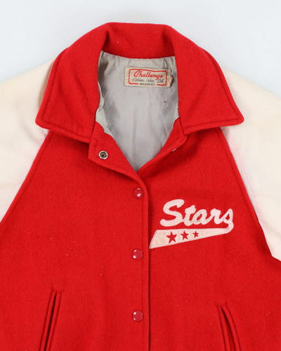 Vintage 70's Stars Embroidered Varsity Jacket - XS
