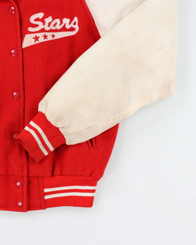 Vintage 70's Stars Embroidered Varsity Jacket - XS