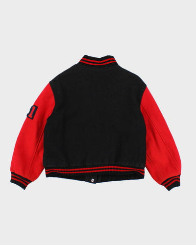 Vintage 80's Embroidered Varsity Football Jacket - M