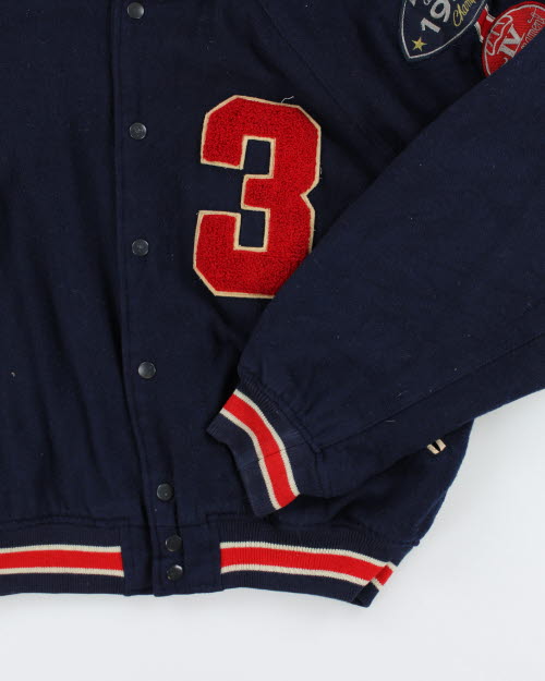 Vintage 90's GAP Embroidered Varsity Football Jacket - M