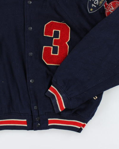 Vintage 90's GAP Embroidered Varsity Football Jacket - M
