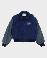 Vintage 90's Embroidered Varsity Football Jacket - M