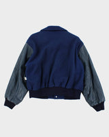 Vintage 90's Embroidered Varsity Football Jacket - M