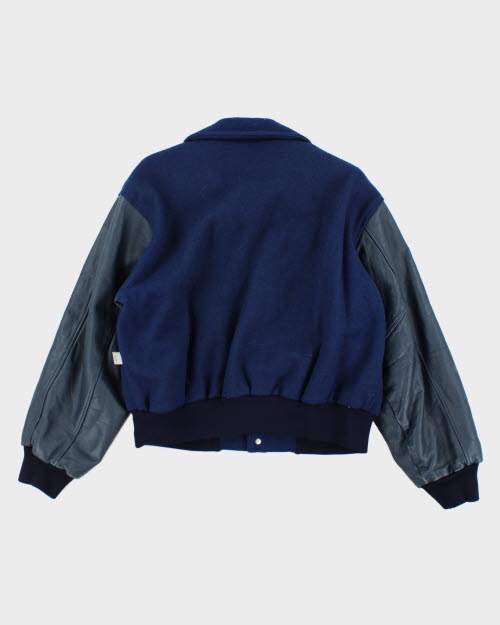 Vintage 90's Embroidered Varsity Football Jacket - M