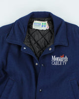 Vintage 90's Embroidered Varsity Football Jacket - M