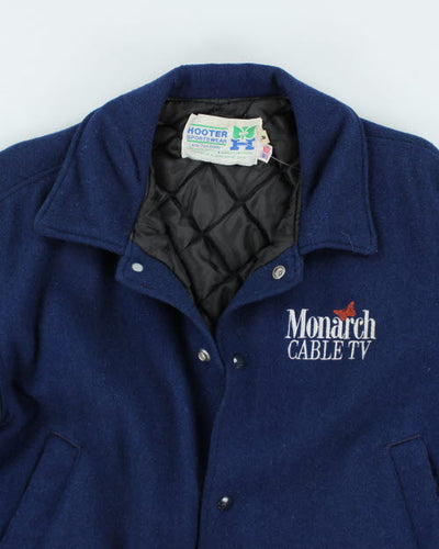 Vintage 90's Embroidered Varsity Football Jacket - M