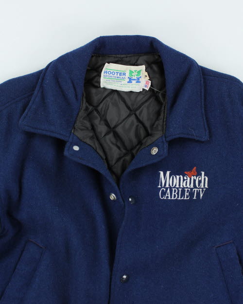 Vintage 90's Embroidered Varsity Football Jacket - M