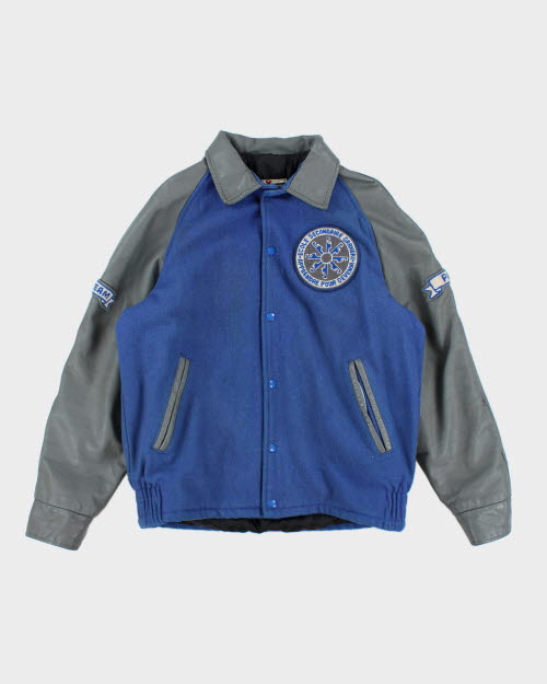 Vintage 80's Heavyweight Embroidered Varsity Football Jacket - L