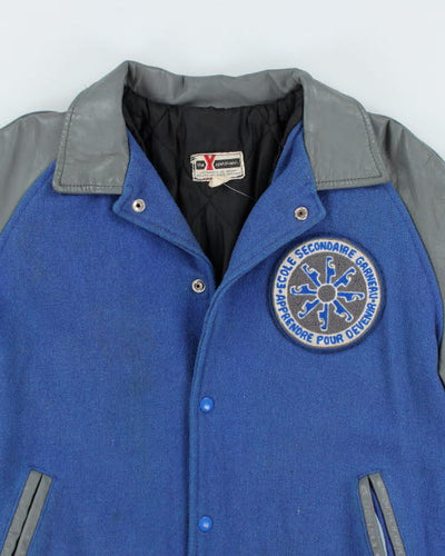 Vintage 80's Heavyweight Embroidered Varsity Football Jacket - L