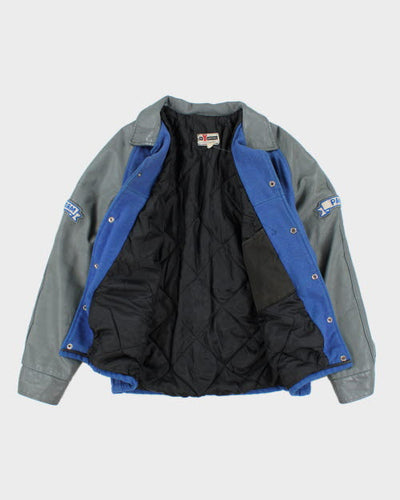 Vintage 80's Heavyweight Embroidered Varsity Football Jacket - L