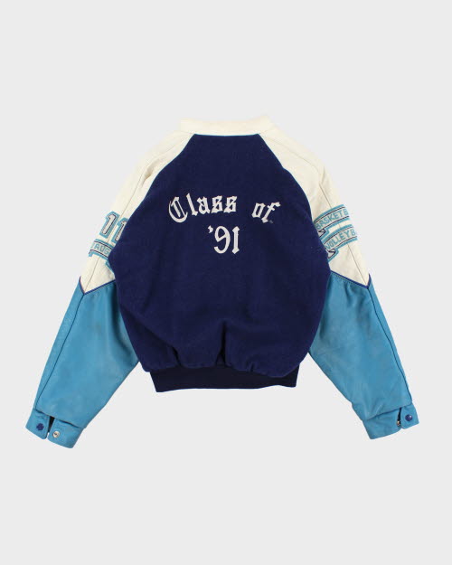 Vintage 90's Heavyweight Embroidered Varsity Volleyball Jacket - L
