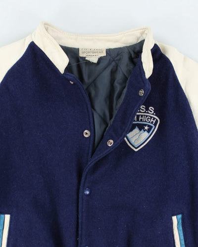 Vintage 90's Heavyweight Embroidered Varsity Volleyball Jacket - L